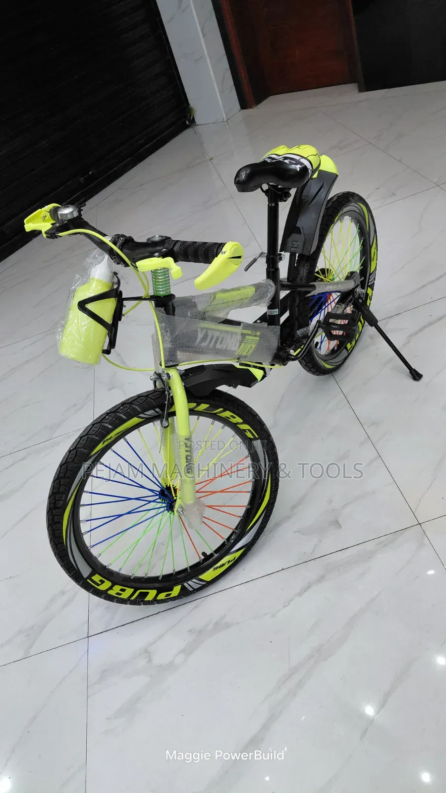 Size 20 Kids Mountain Bike Yellow/Green