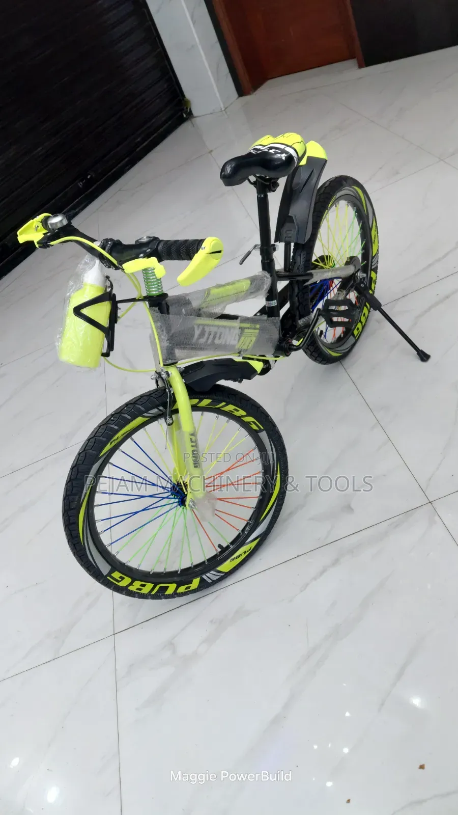 Size 20 Kids Mountain Bike Yellow/Green