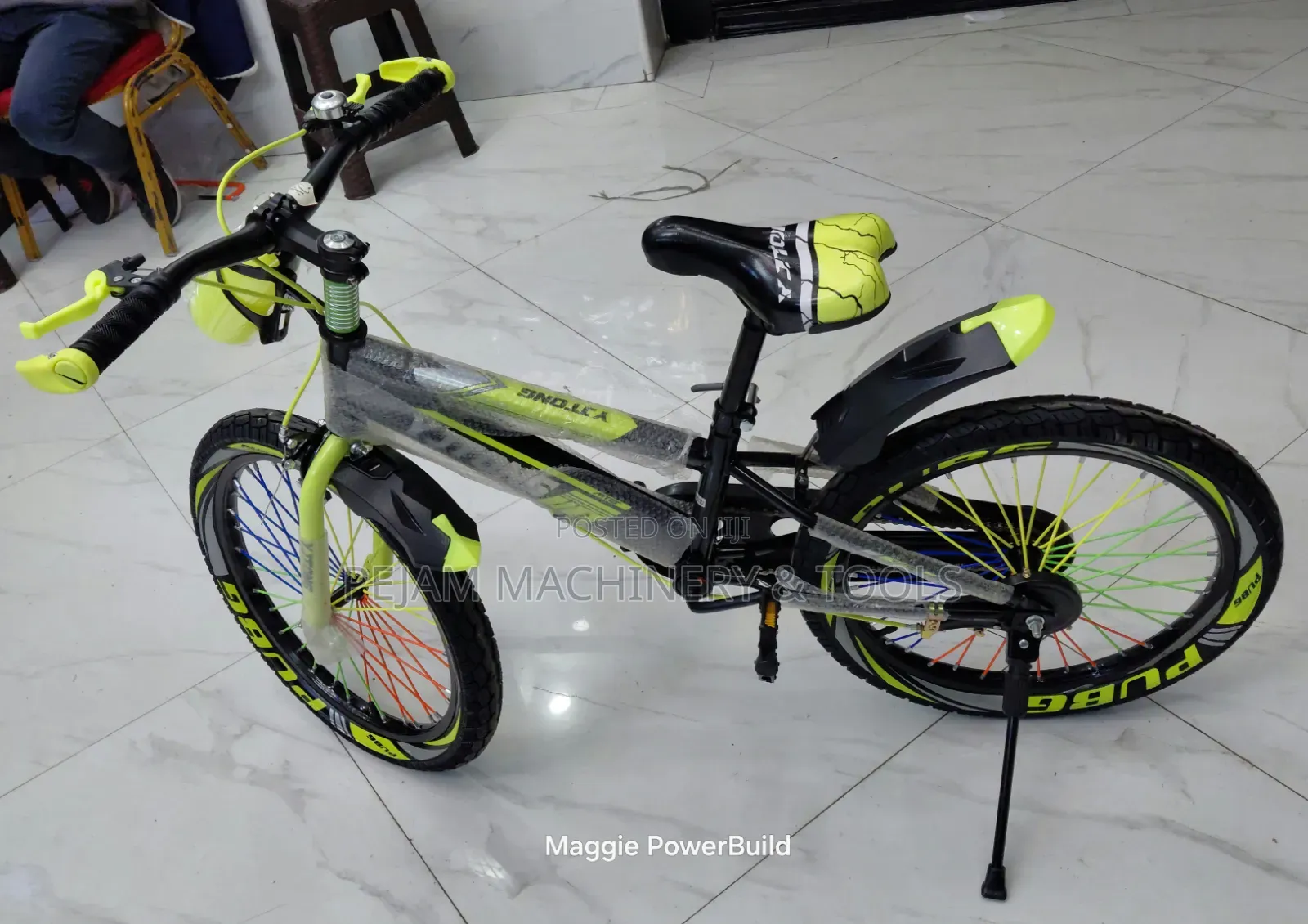 Size 20 Kids Mountain Bike Yellow/Green