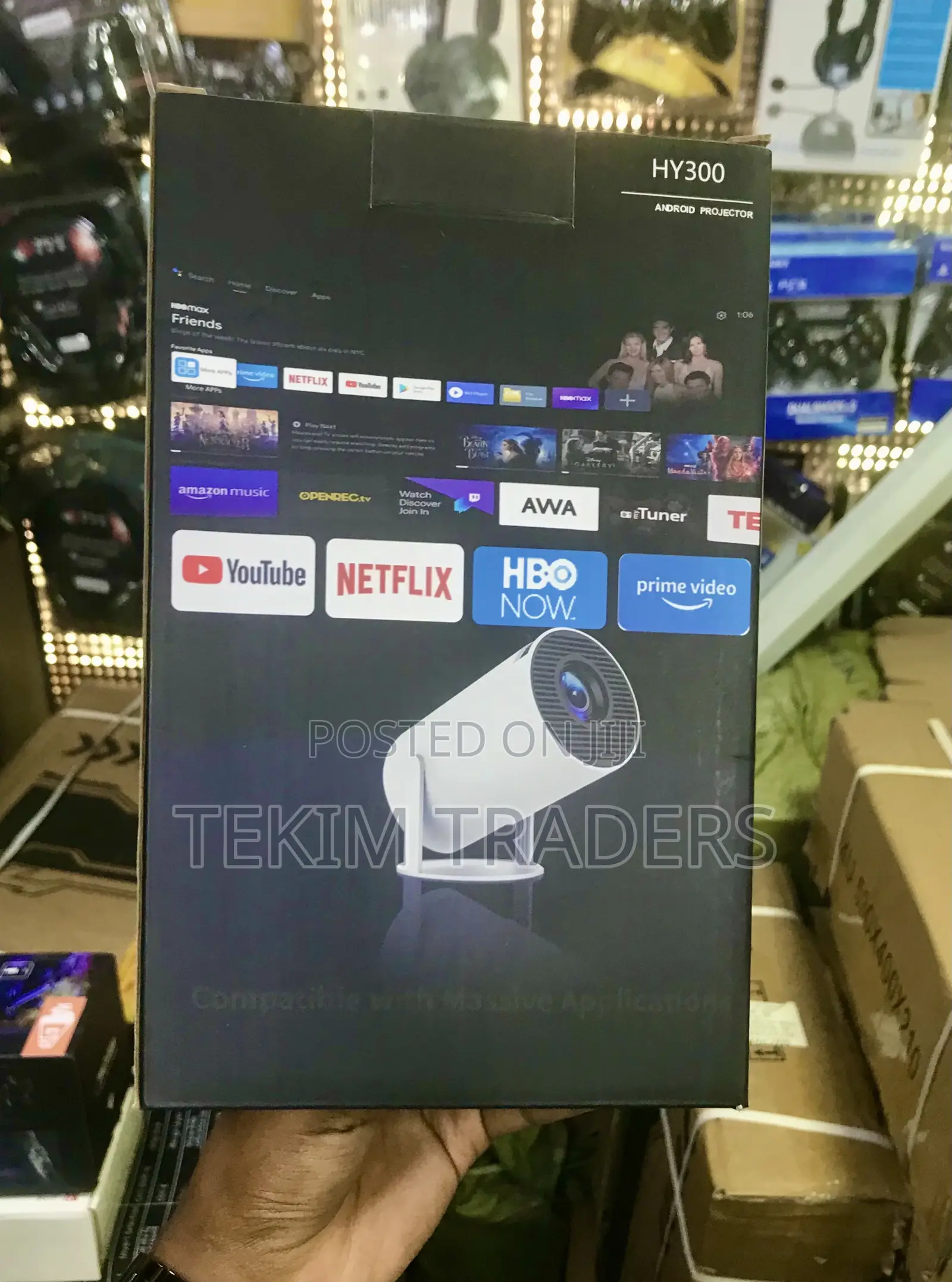 Hy300 Android 11 Portable Projector - 720p Hd, Wifi 6, Decoding