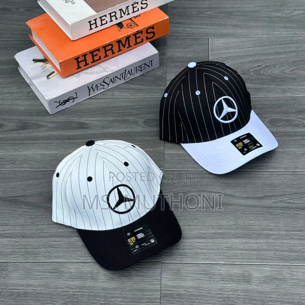 Premium Pinstripe Mercedes-Benz Baseball Hats.