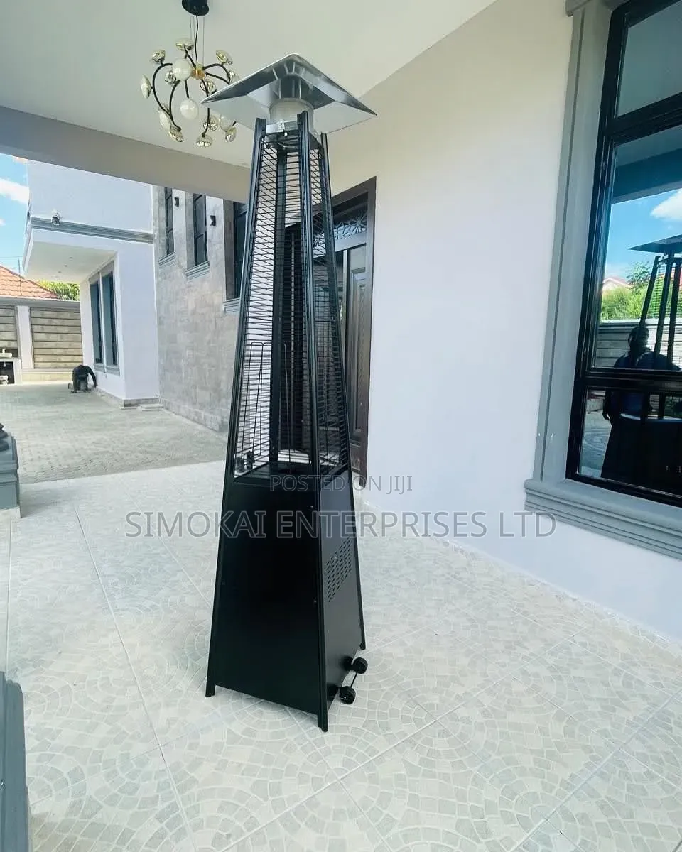 Pyramid Patio Gas Heater Matte Black With 1 Year Warranty