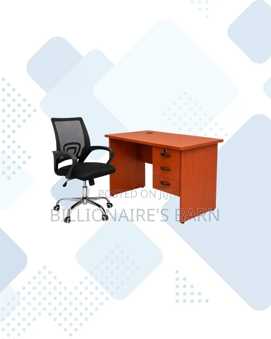 Compact 1m Desk and Secretarial Mesh Chair for Daily Tasks