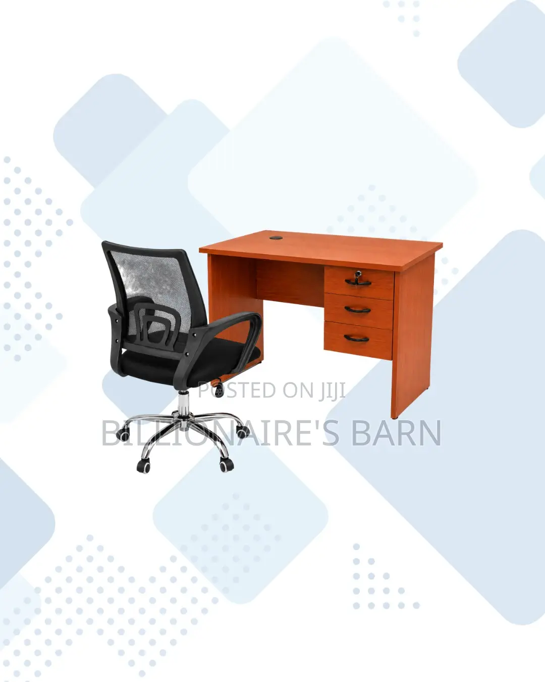 Compact 1m Desk and Secretarial Mesh Chair for Daily Tasks