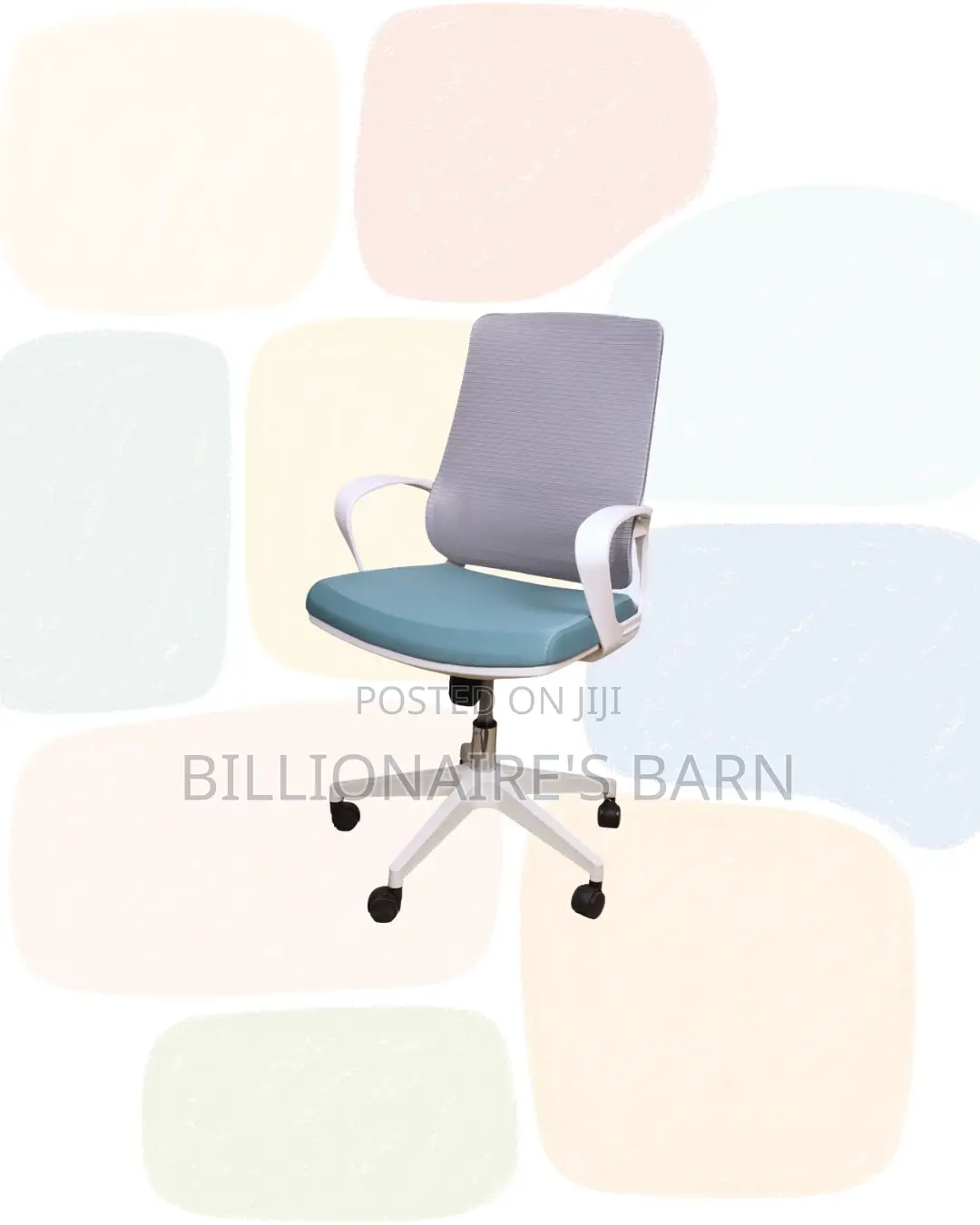 White Mid Back Mesh Office Chair for Productive Desk Routines