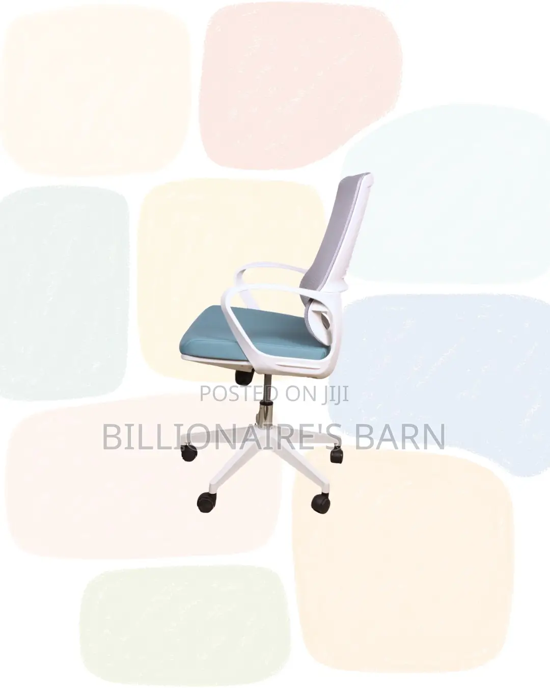 White Mid Back Mesh Office Chair for Productive Desk Routines