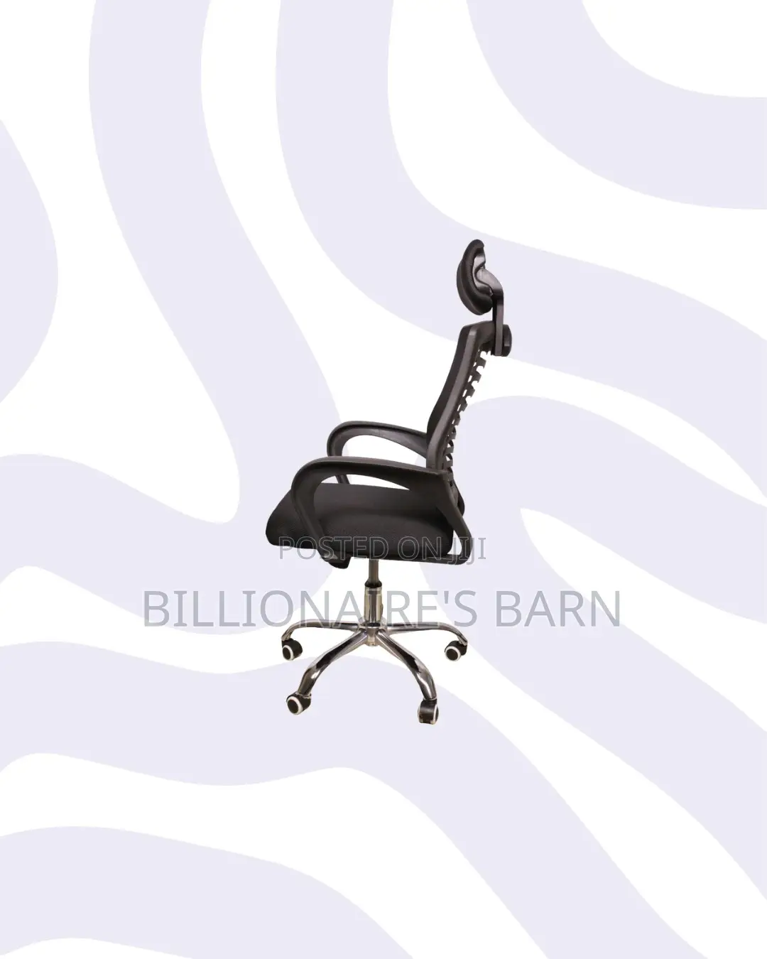 Secretarial Mesh Chair With Headrest for Productive Desk Routines