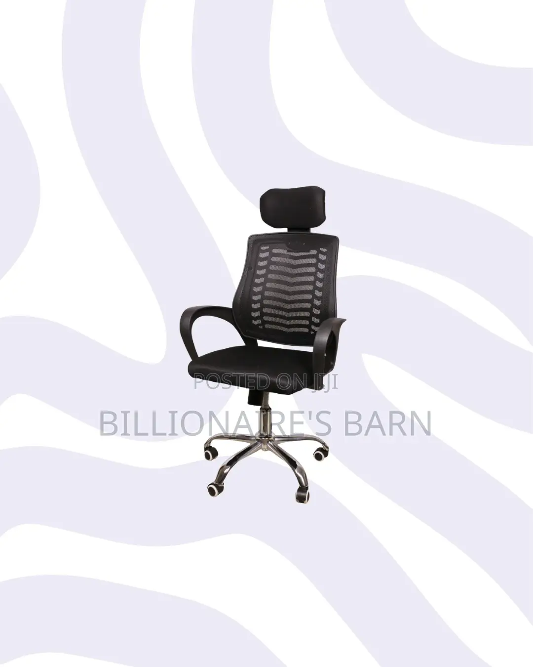 Secretarial Mesh Chair With Headrest for Productive Desk Routines