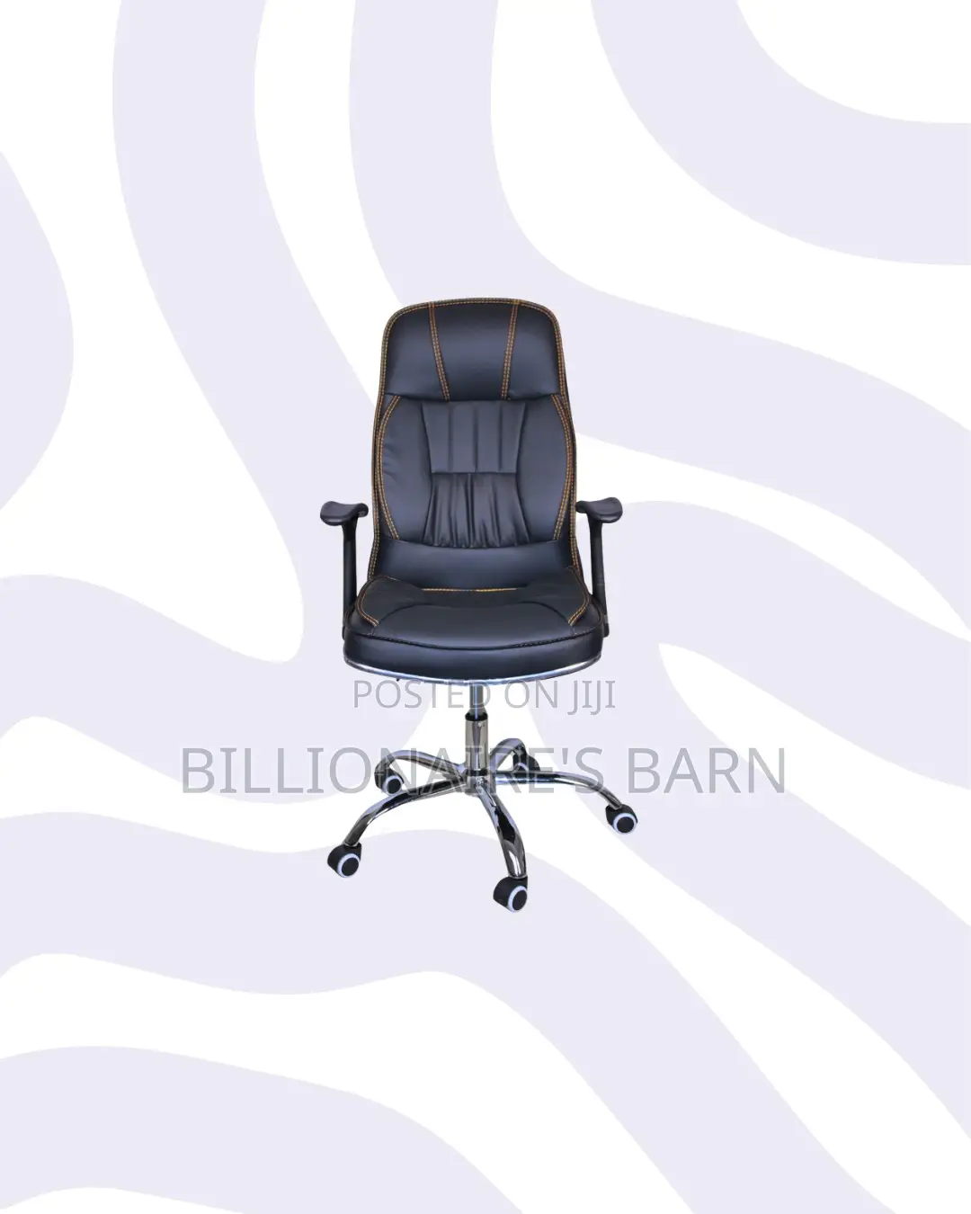 Executive Leather Office Chair High Back for Compact Work Areas