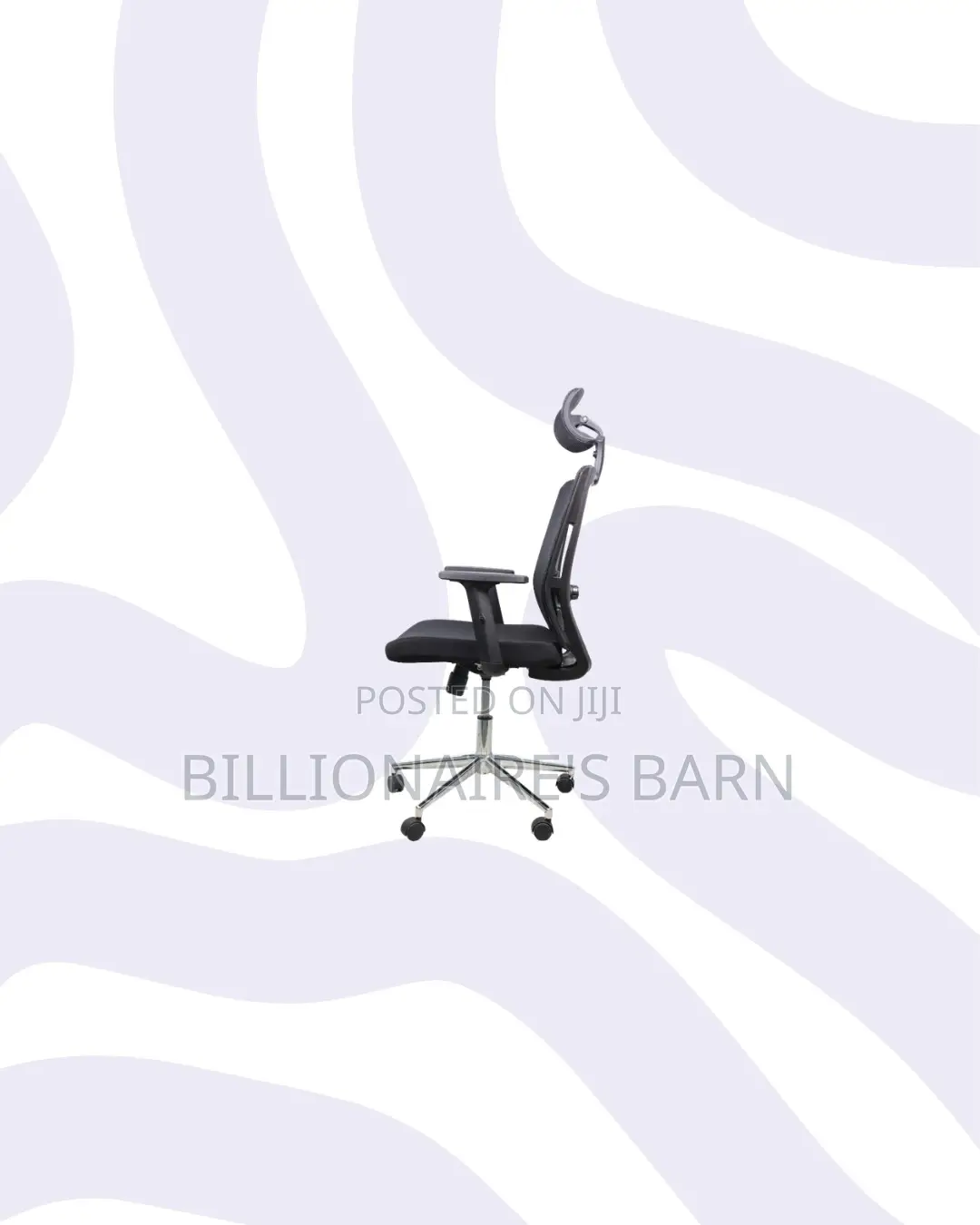Practical Black Mesh Office Chair With Headrest for Compact Work Areas