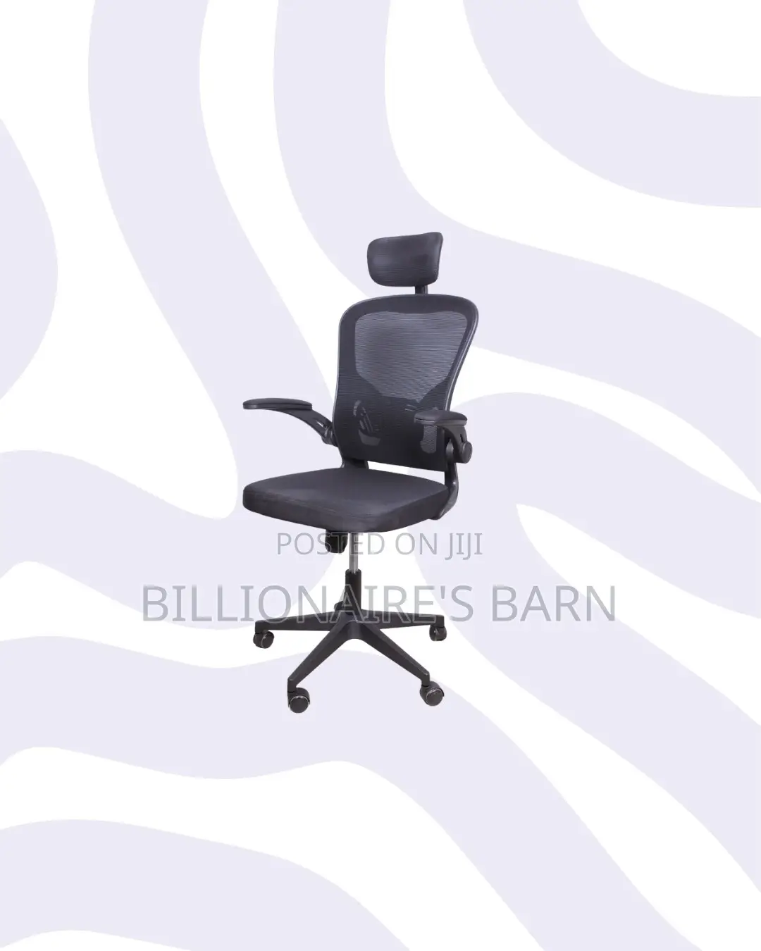 Grey Ergonomic Office Chair With Headrest for Compact Work Areas