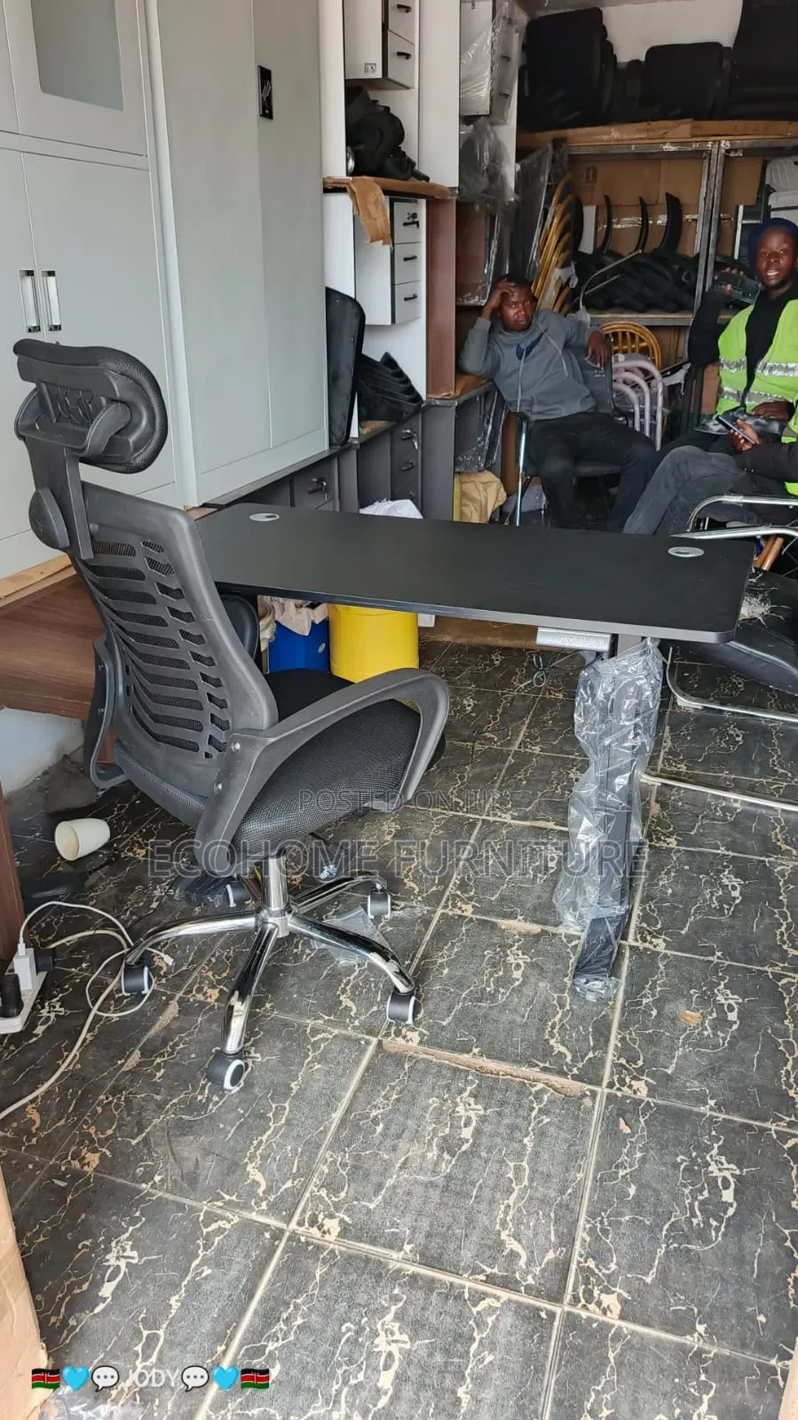 Both Adjustable Desk and Office Chair