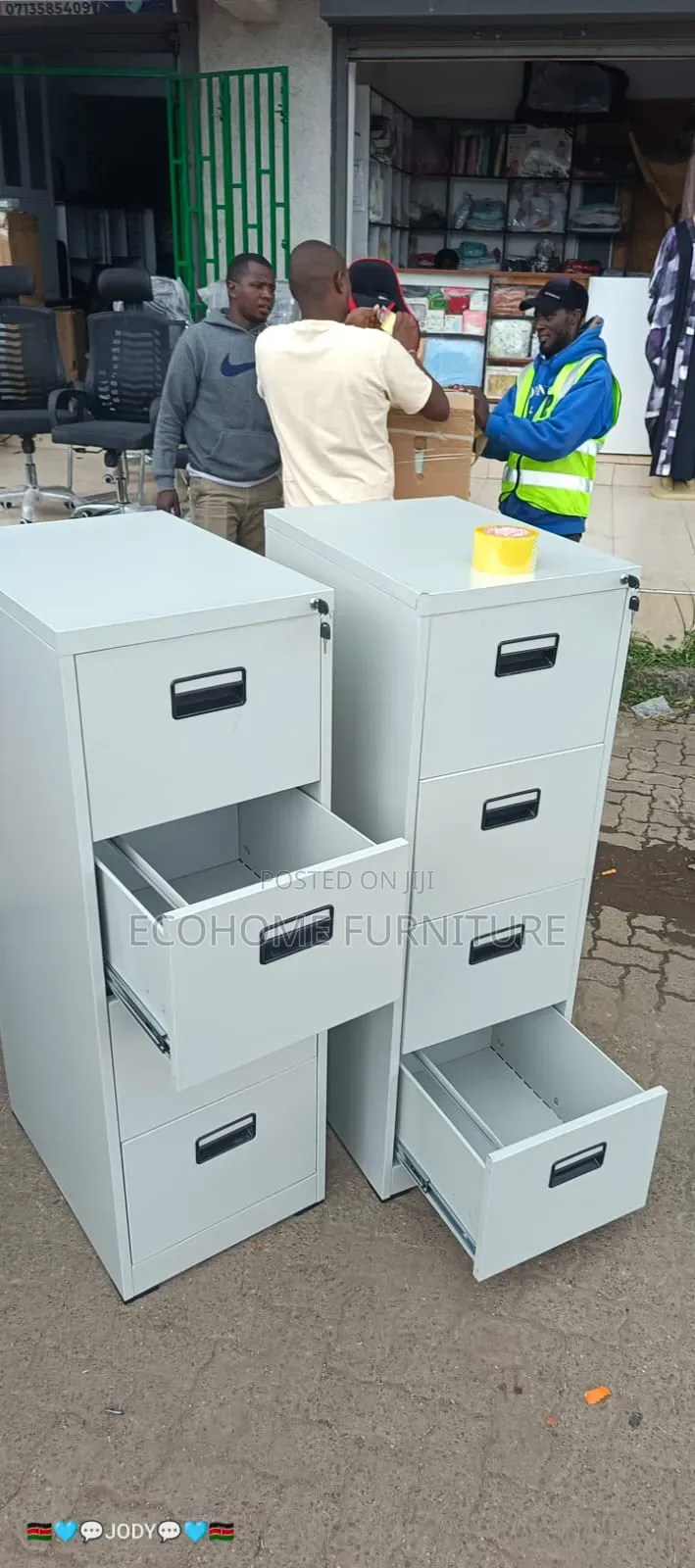 4 Drawers Office Filling Cabinet. One Key Closes All Drawers