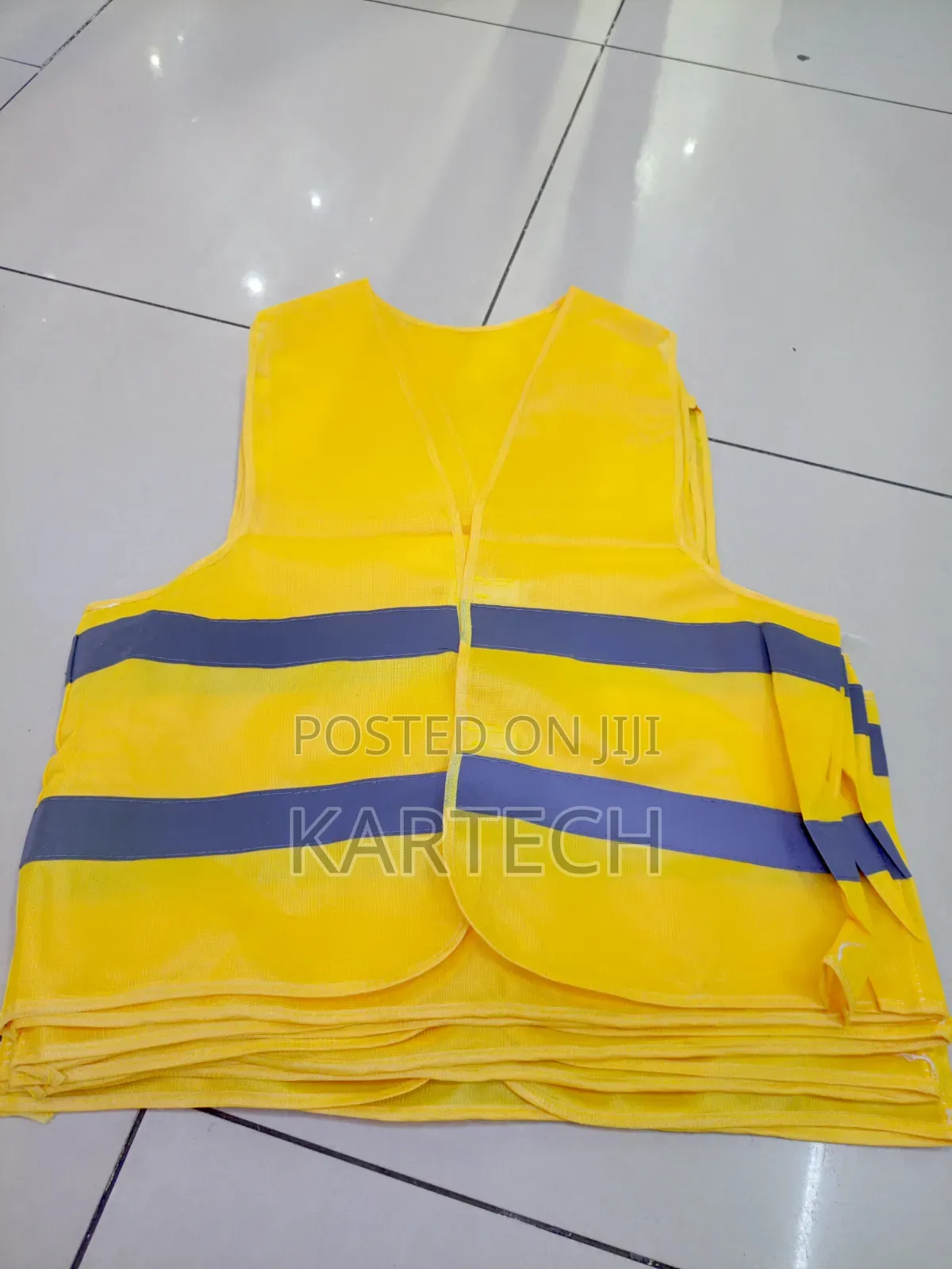 Fluorescent Yellow Reflective Work Vest – High Visibility Ppe