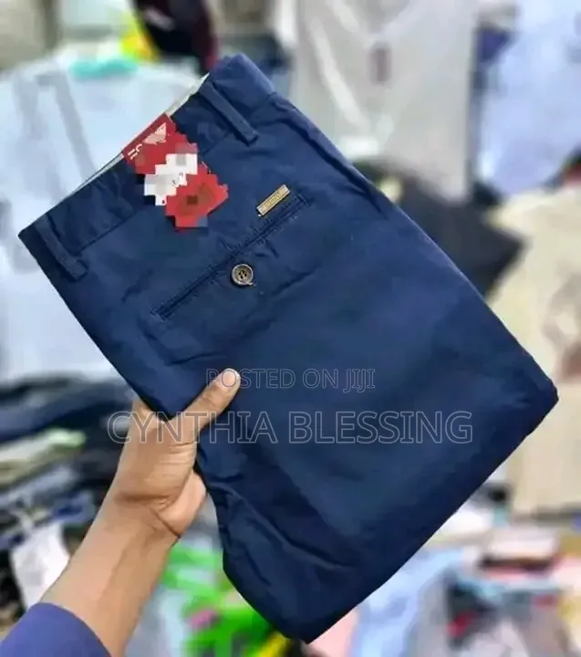 Fashion Khaki Trousers Straight Quality _0120