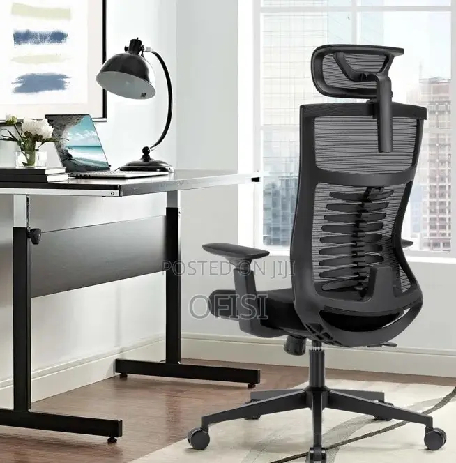 Office Chair; Adjustable High Back Office Chair With Headrest