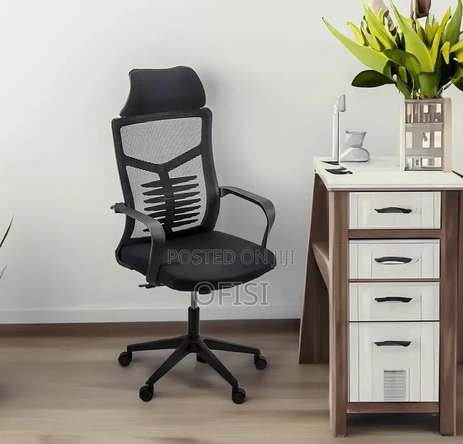 Office Chair; Adjustable High Back Office Chair With Headrest