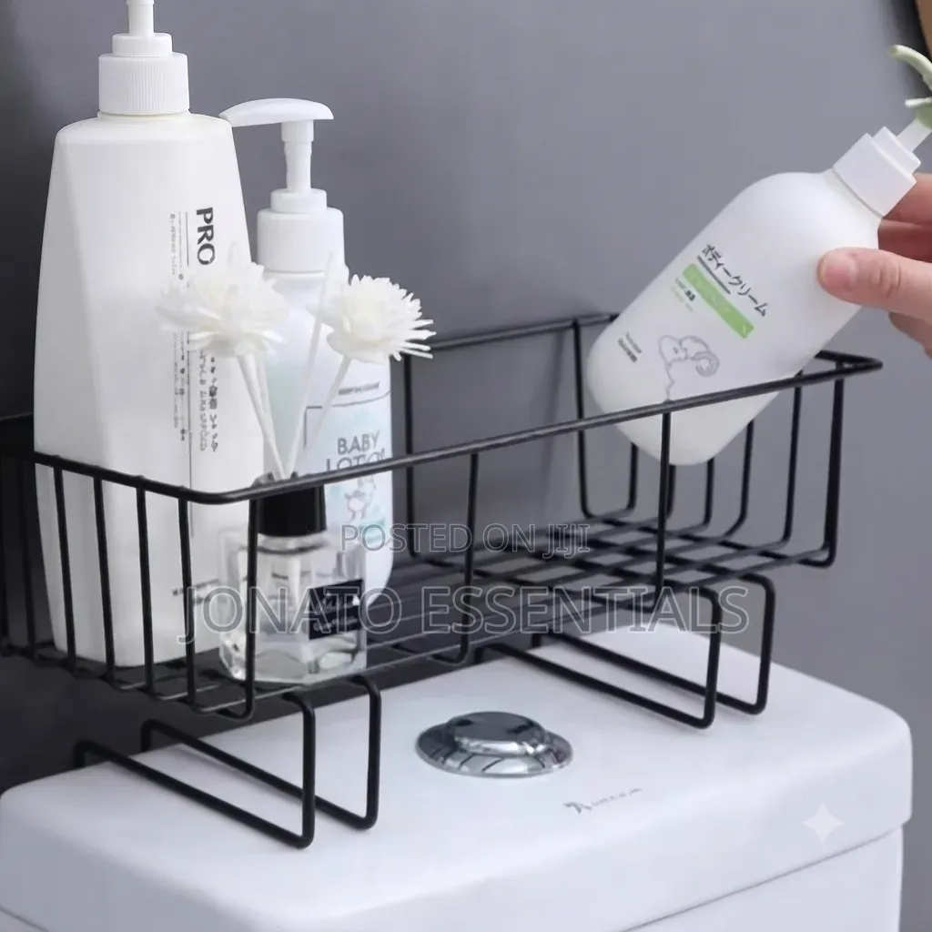 Bathroom Toilet Shelf Organizer - Space Saving Metal Rack