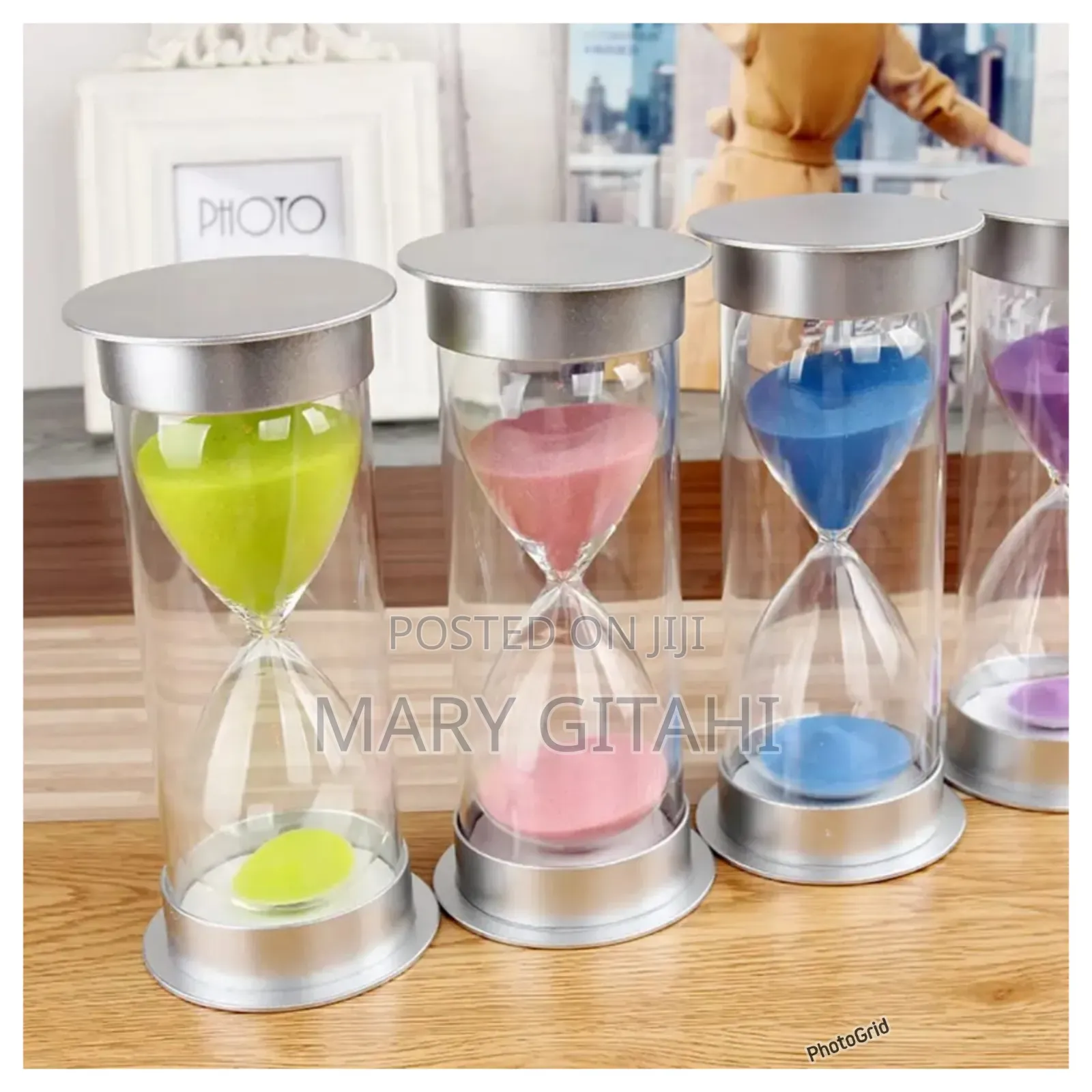 60mins Silver Cover Decorative Hour Glass