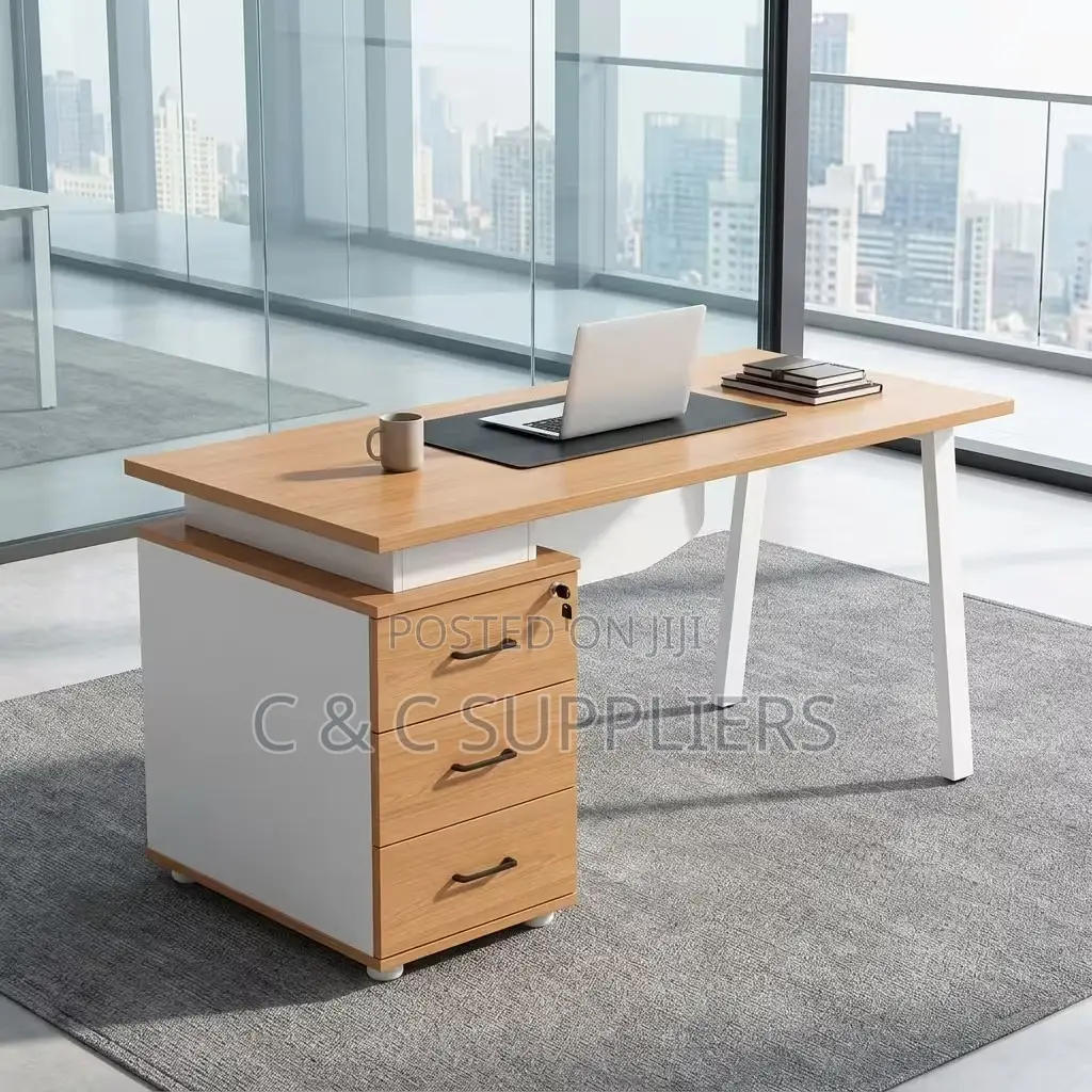 Modern Imported Desk With Drawers-120cm