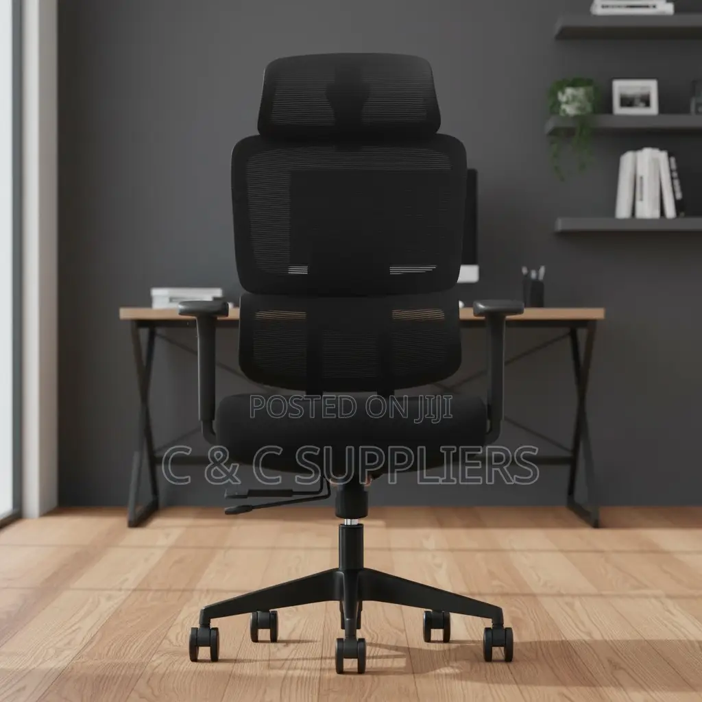 High Back Black Orthopedic Seat