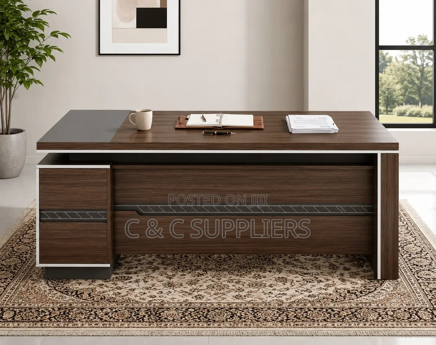 Ceo L-Shaped Wooden Table-1800mm