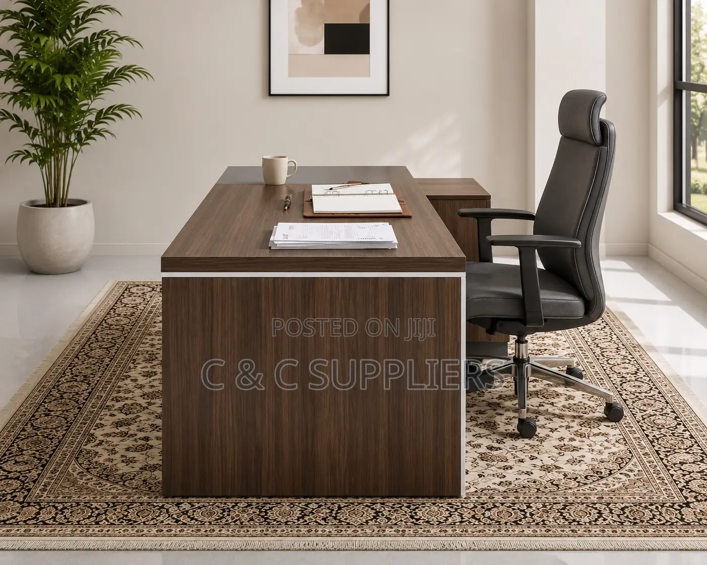 Ceo L-Shaped Wooden Table-1800mm