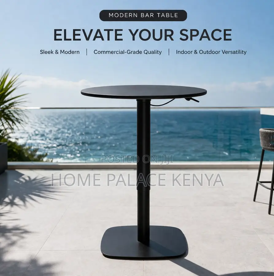 Dining Table: Convertible Sit Stand Pneumatic Round Table