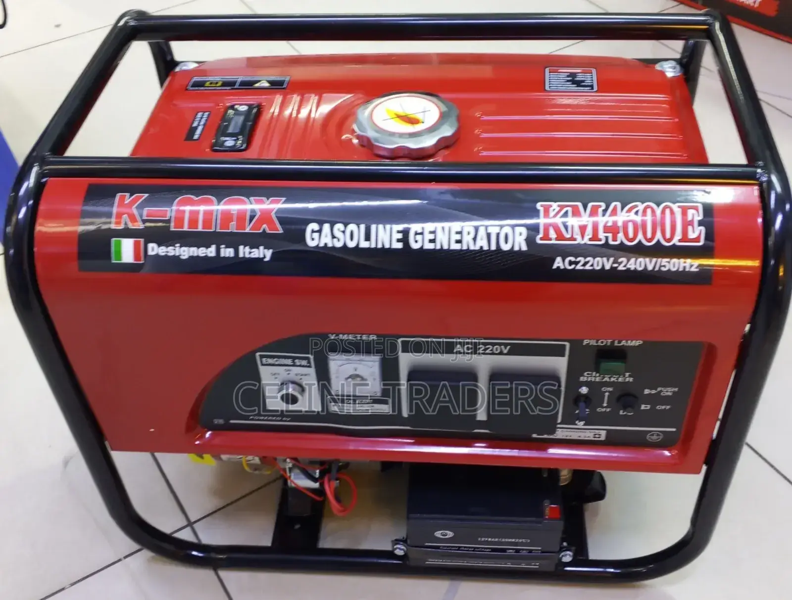 K-Max Km4600e Heavy-Duty Petrol Generator 220v Ac With Electric Start