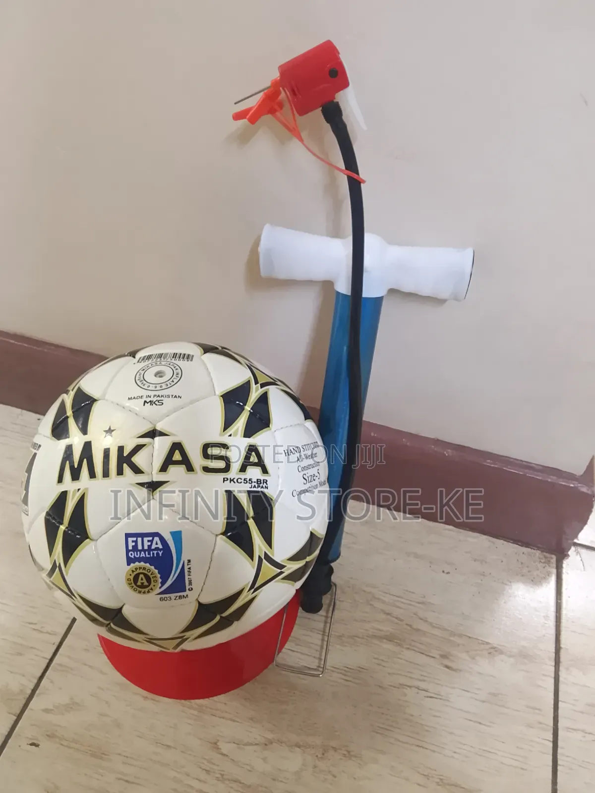 Mikasa Size 5 Soccer Ball With Ball Pump