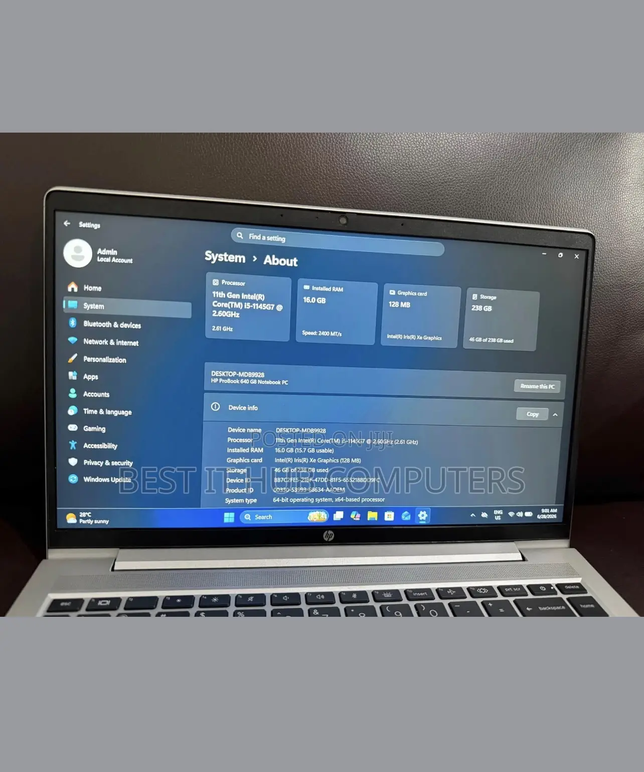 Laptop HP ProBook 640 G8 8GB Intel Core i7 SSD 256GB