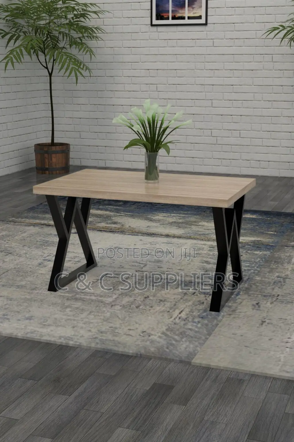 Clerical Steel Legs Computer Desk