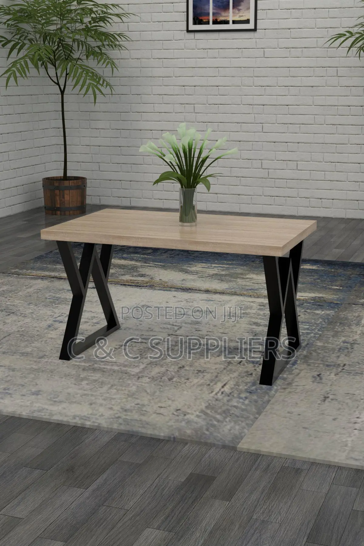 Clerical Steel Legs Computer Desk