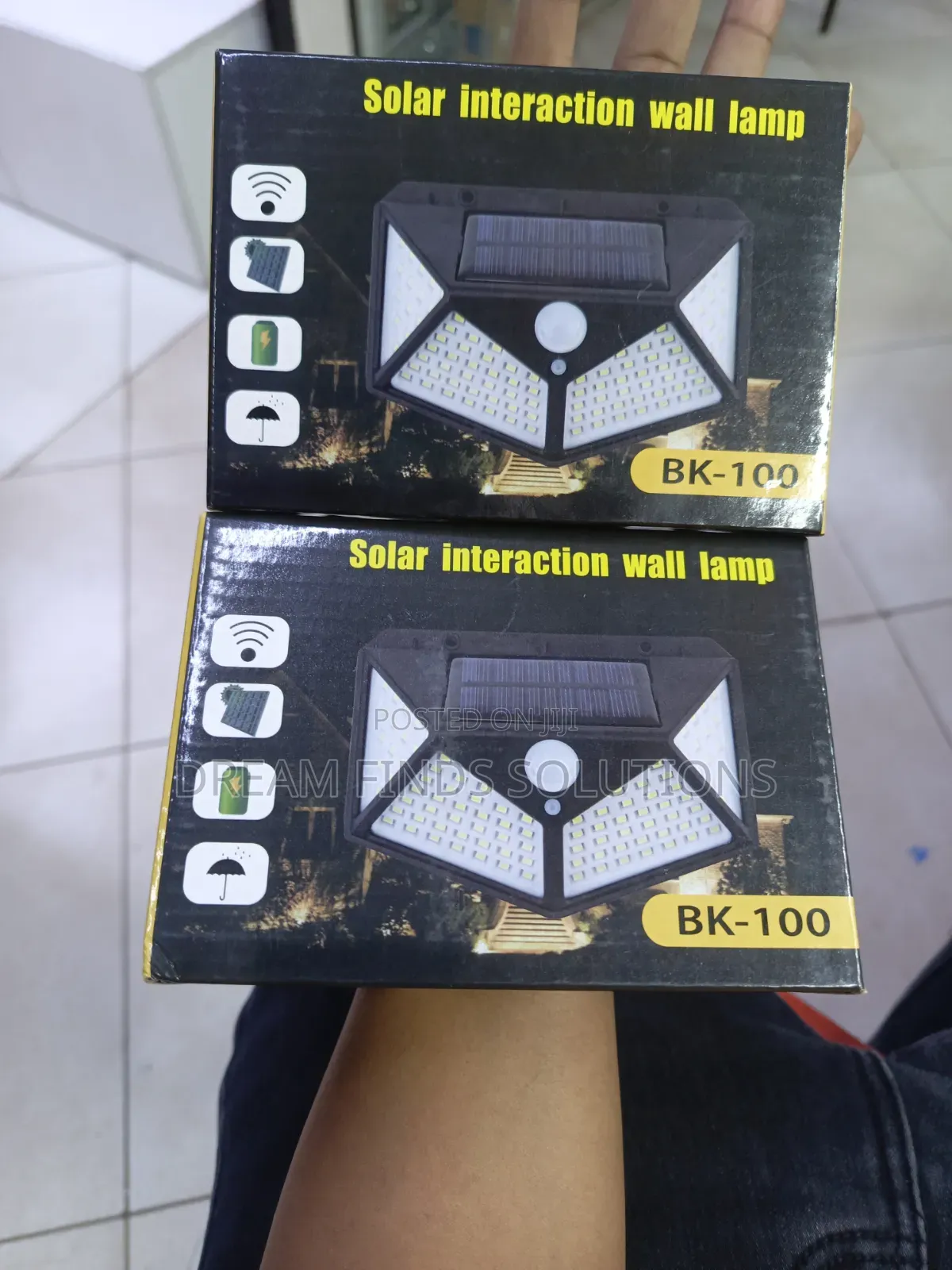 2 Pieces Bk100 Solar Wall Lamp
