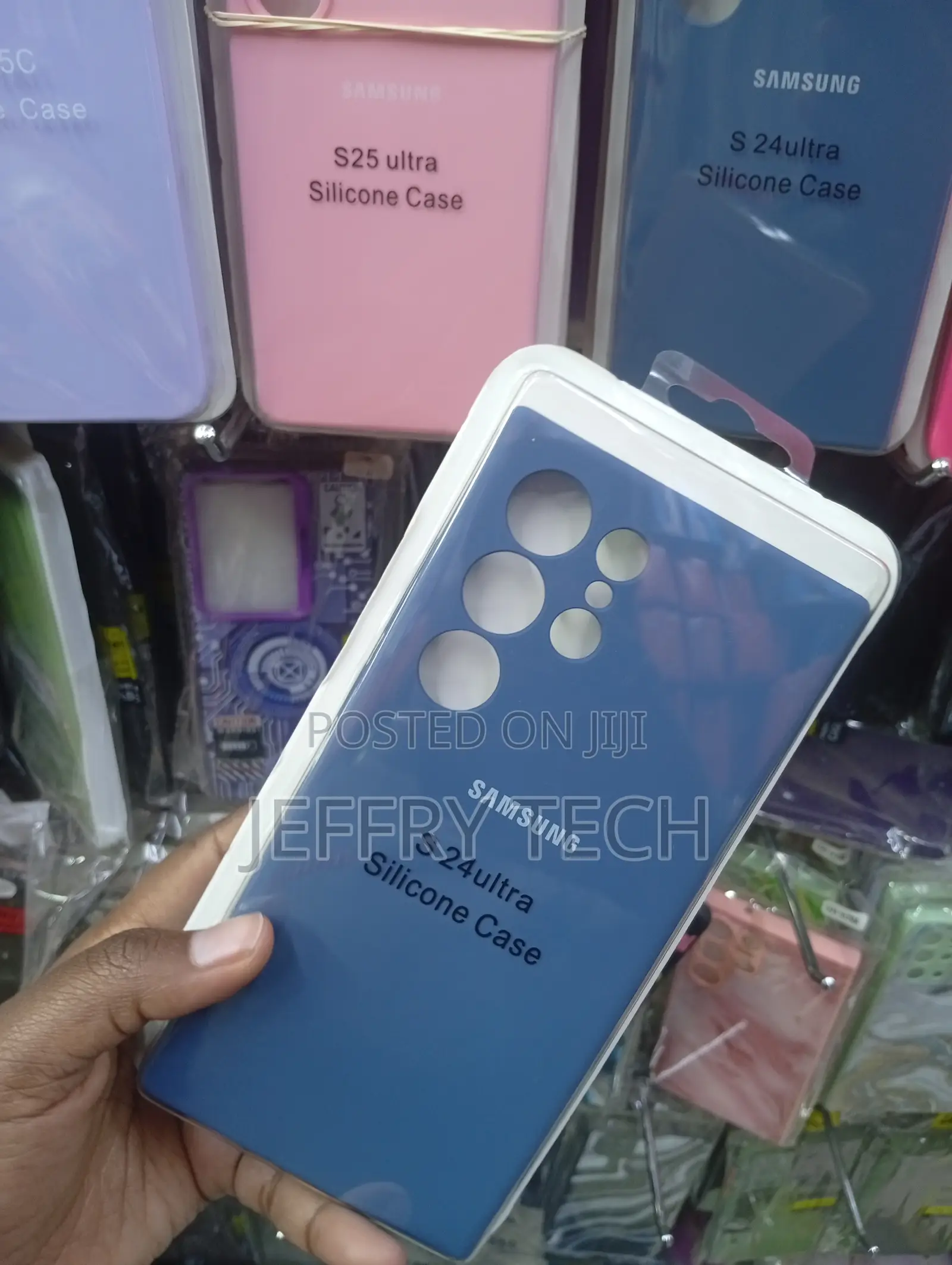 Samsung Galaxy S24 Ultra, Dark Blue Soft Silicone Back Case