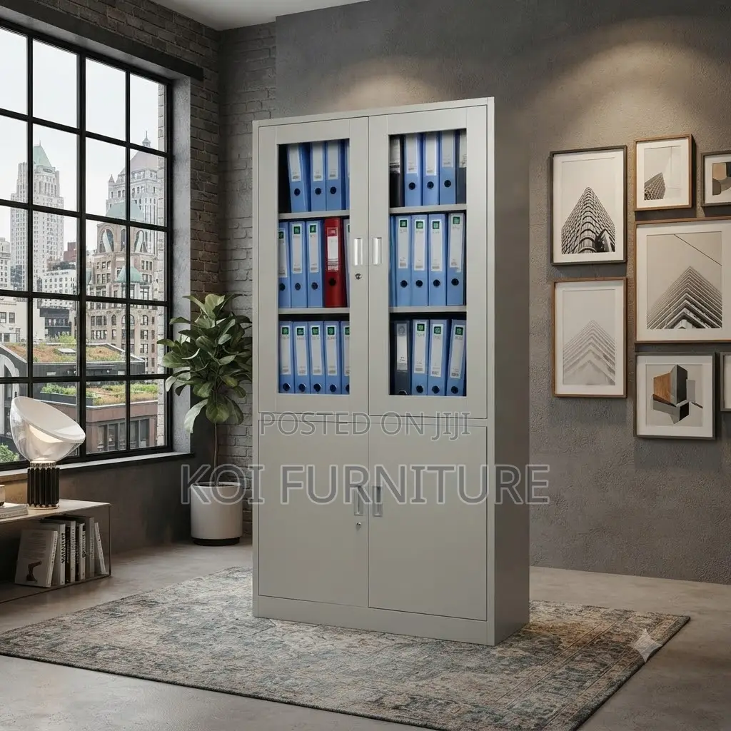 Office Cabinet; Executive Steel Files Cabinet Featuring 2 Doors