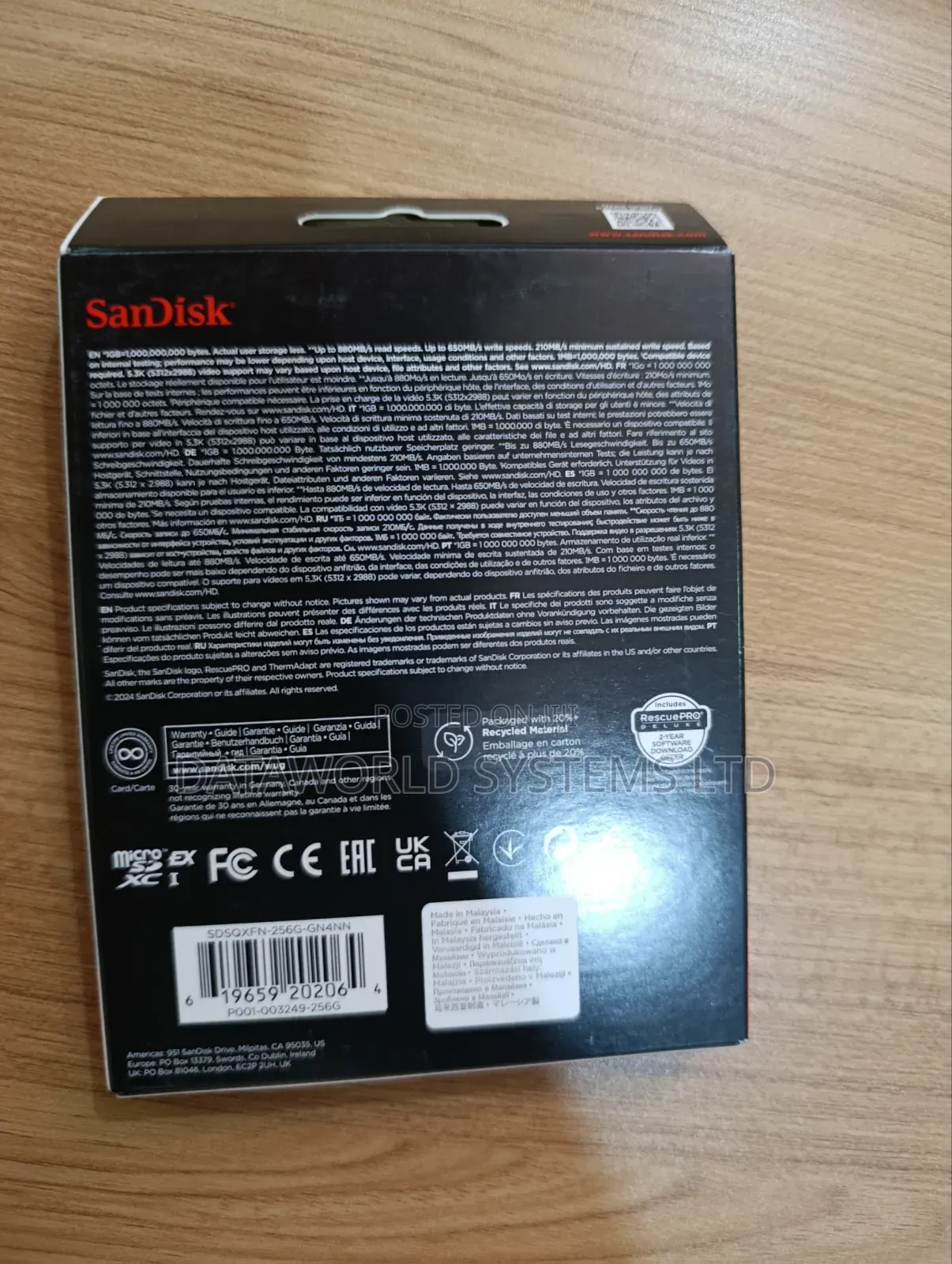 Sandisk Extreme Microsd Card 256gb, Up to 880mb/S Read, 650mb/S Write