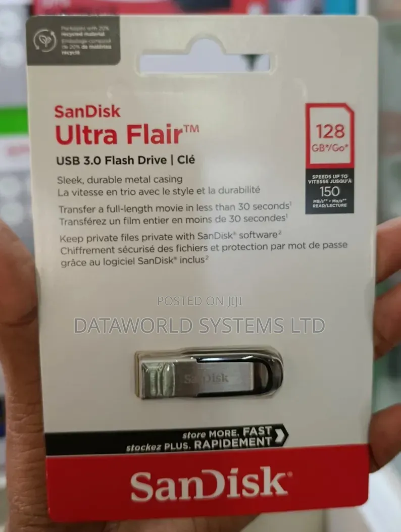 Sandisk Ultra Flair 128gb Usb 3.0 Flash Drive 150mb/S Read