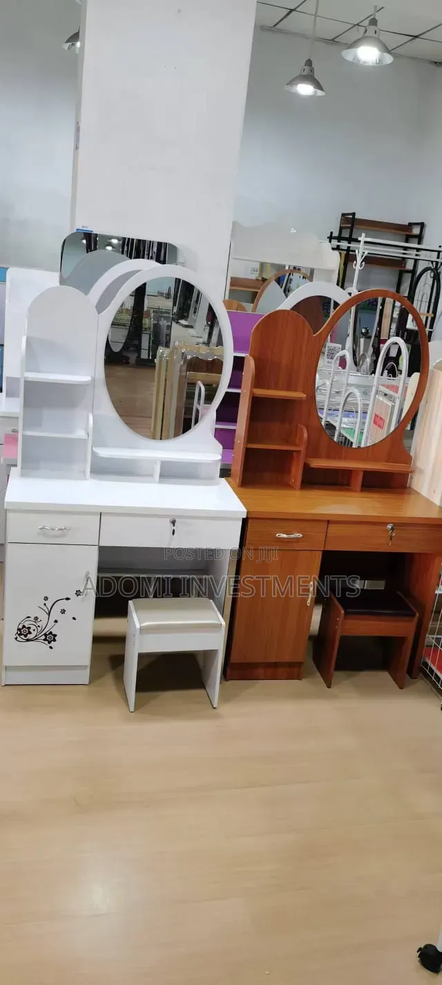White Executive Dressing Table White And Brown