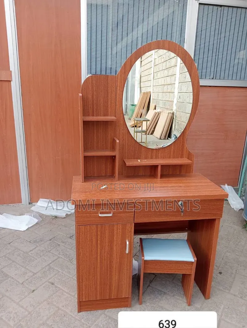 White Executive Dressing Table White And Brown