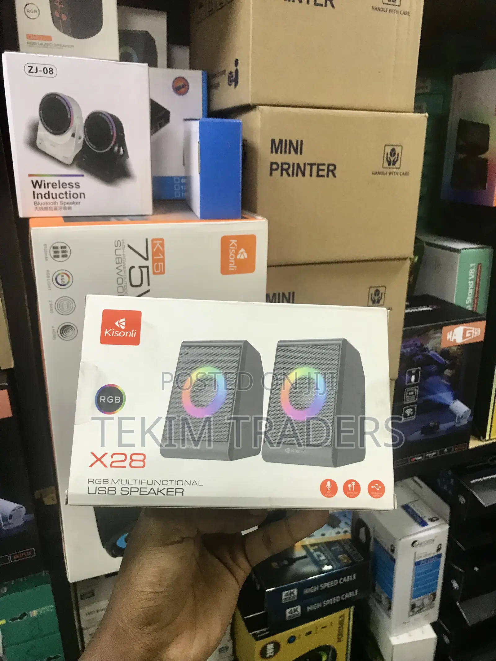 Kisonli X28 RGB Computer Speaker - 3w*2 Usb Stereo With Mic Jack