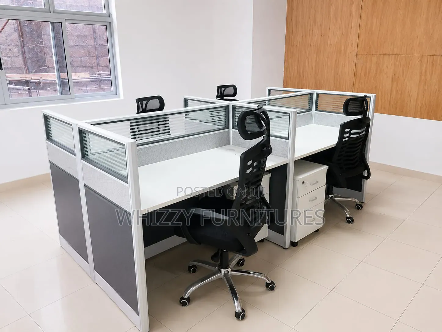 Modern Four Station Center Desk 77th