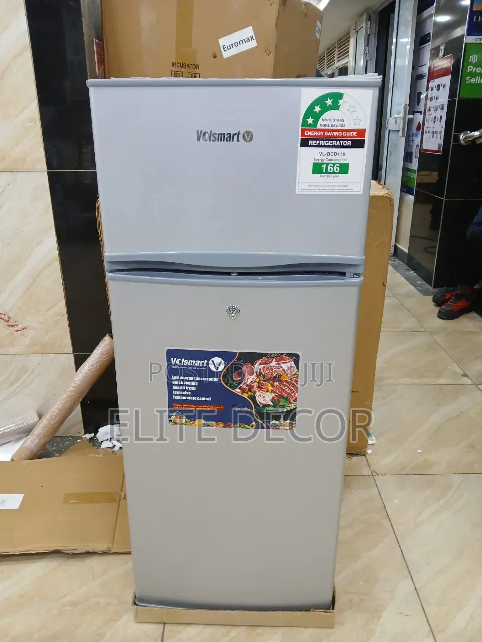 Ecomax 118l Double Door Fridge Bd-118 With Free Fridge Guard