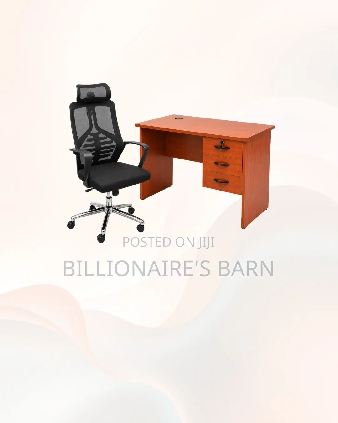 Compact 1m Desk and High-Back Ergonomic Mesh Chair for Daily Work