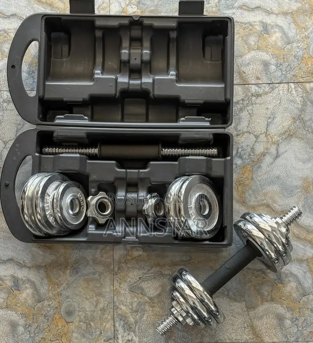 Adjustable 15kg Chrome Dumbbell