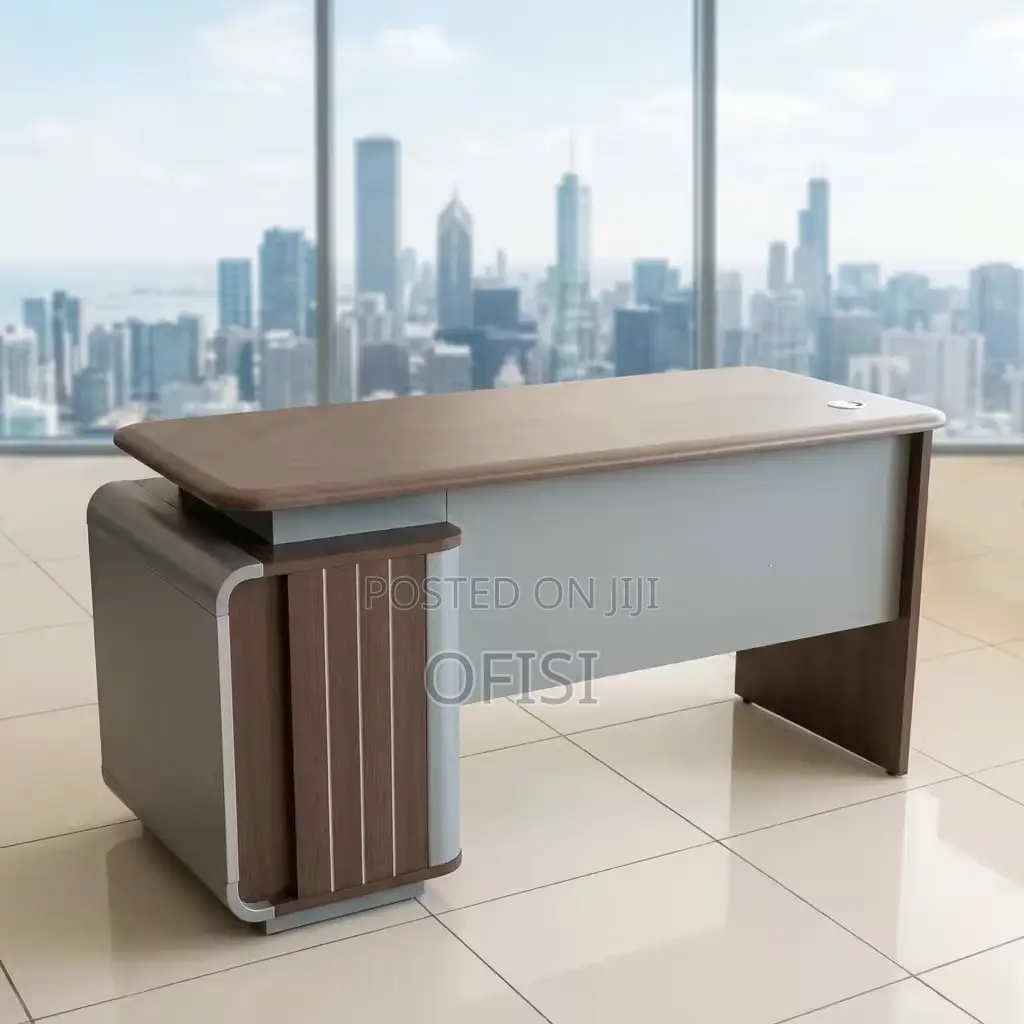 Office Desk; 1.4m Executive Office Desk With Built-in Storage