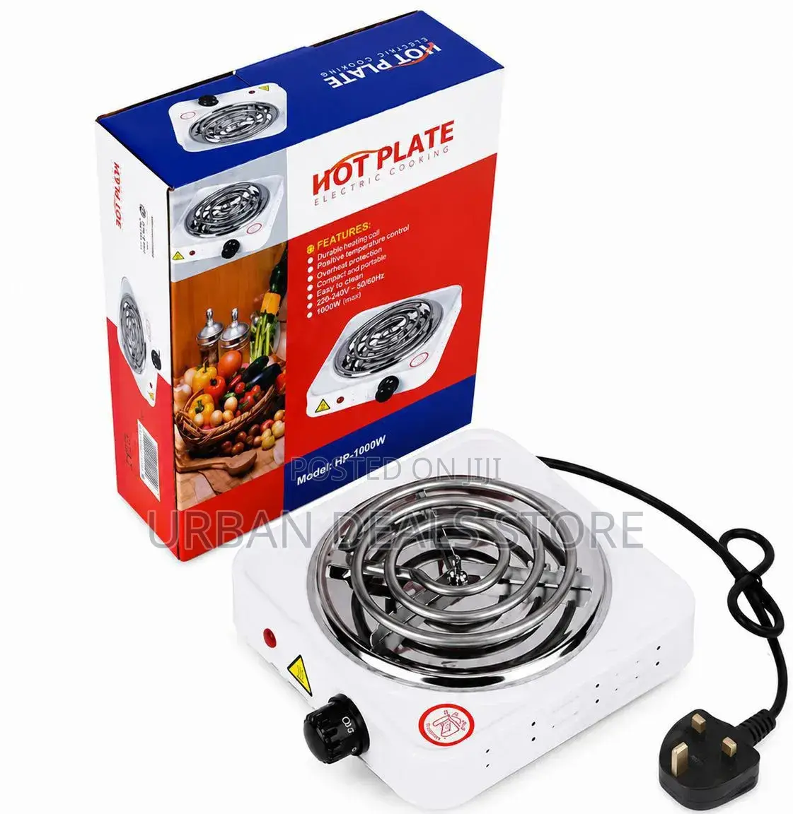 3-Pin Single Hot Plate Electric Coil Cooker