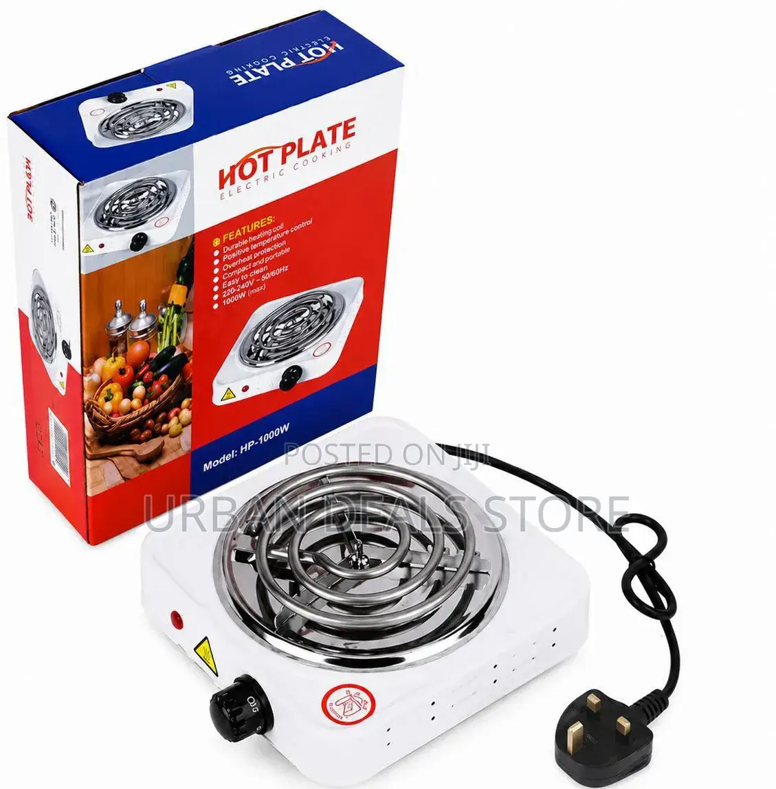3-Pin Single Hot Plate Electric Coil Cooker