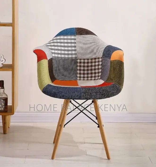 Dining Chair: Tribal Print Upholstered Modern Chair