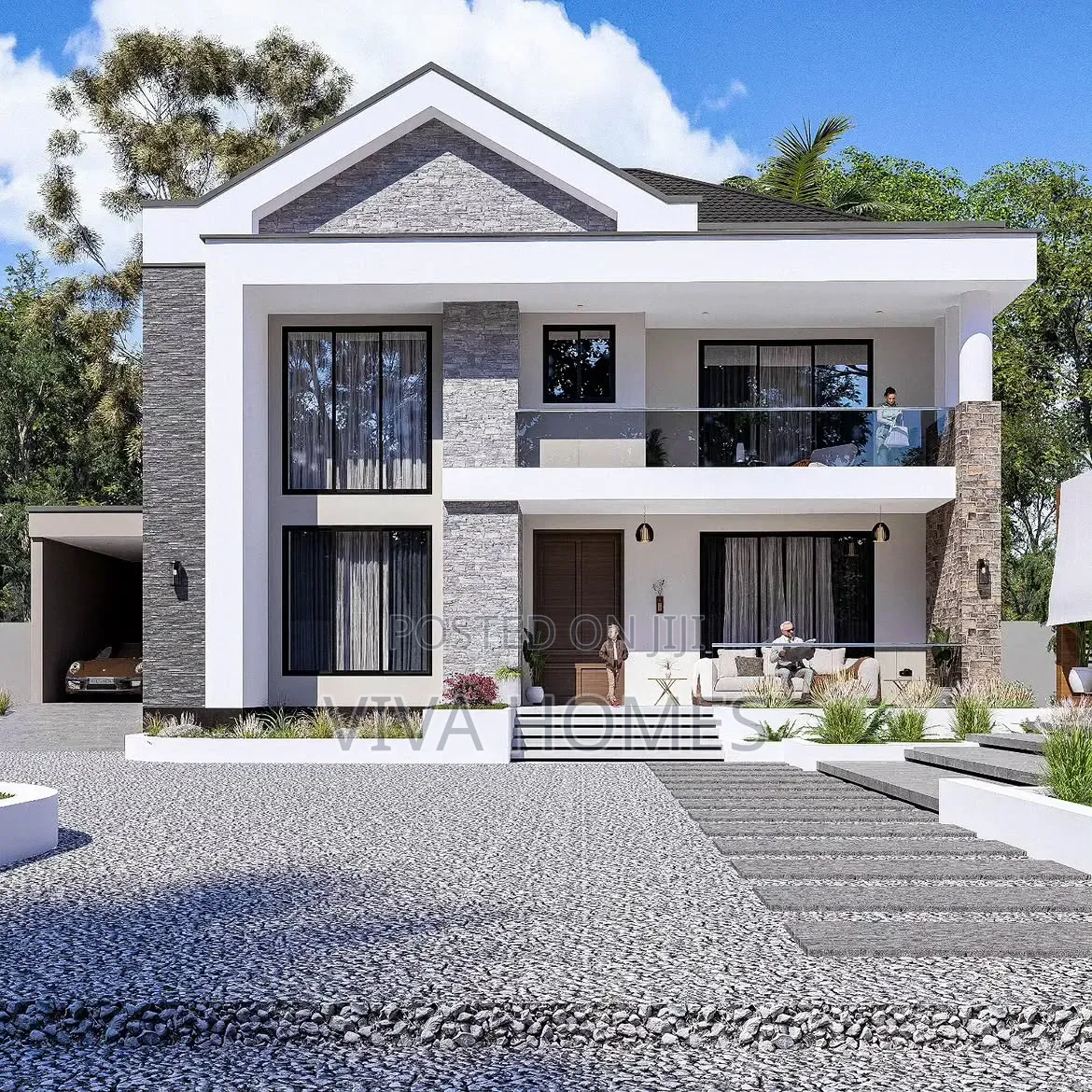 5 Bedroom Mansion Contemporary Architecture, Elevated.